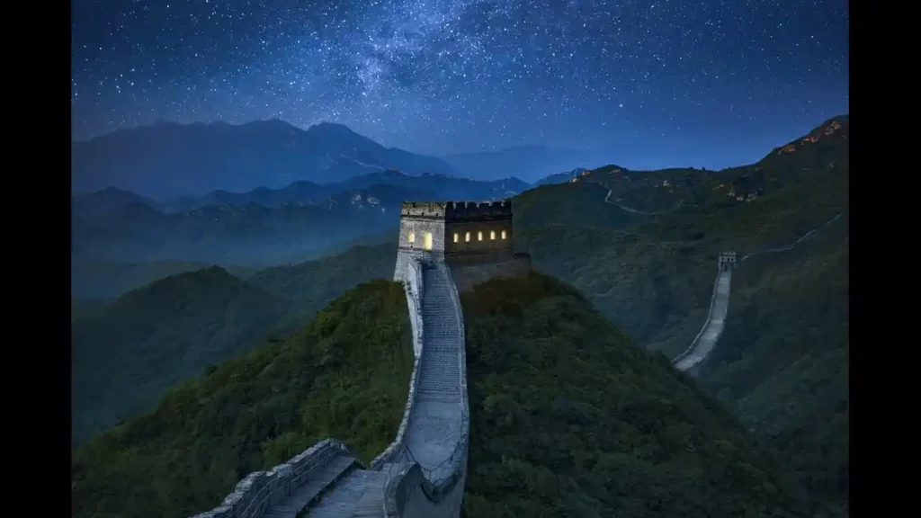 The Great Wall of China. china wall Night View image